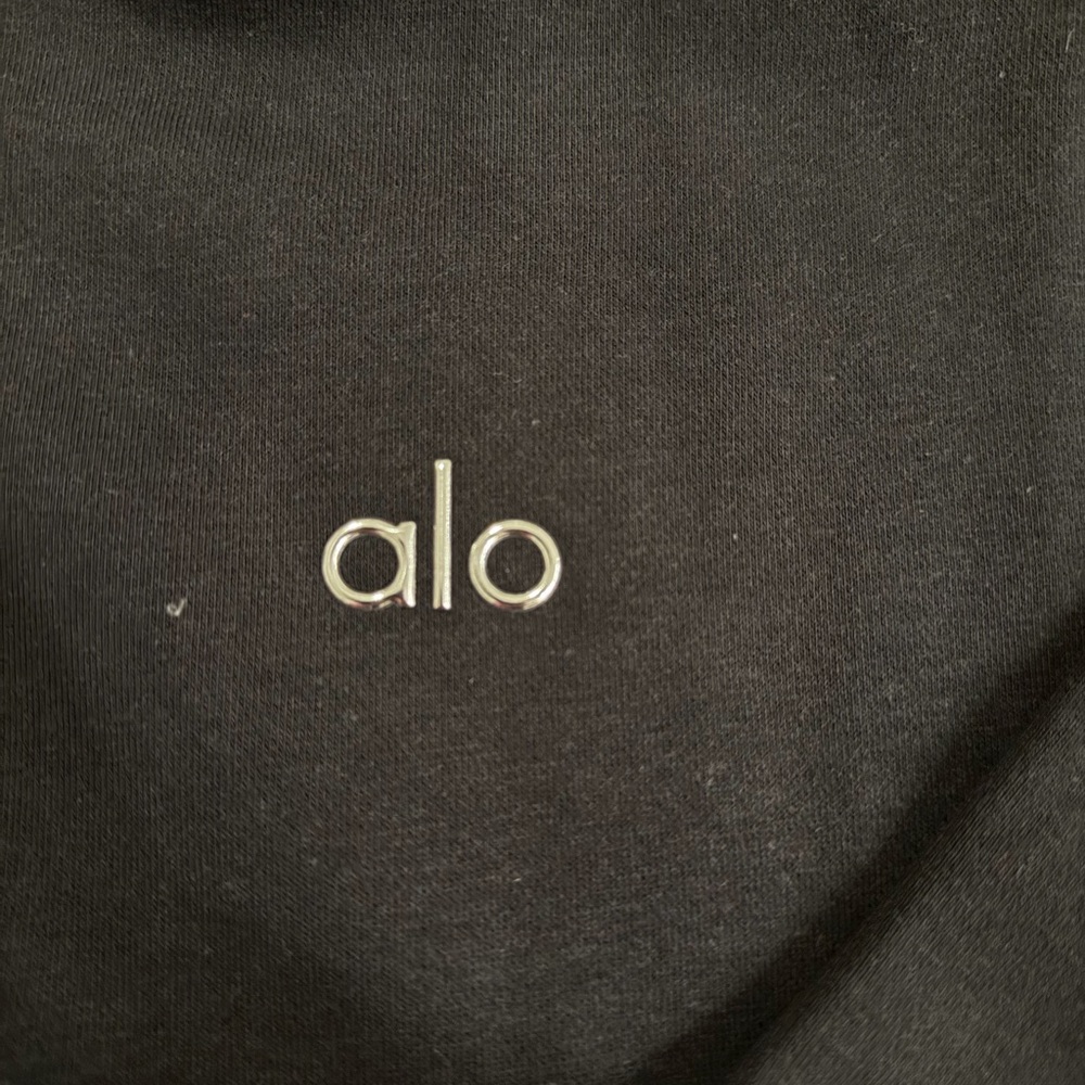 Alo Accolade Black Quarter-Zip Pullover Sweater - Picture 3 of 4